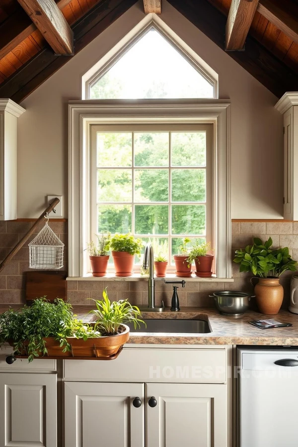 Nature-Inspired Serenity in Country Cottage Kitchen