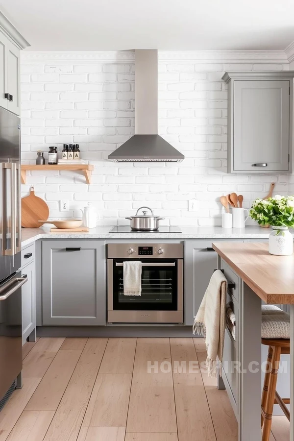 Neutral Toned Kitchen with Scandinavian Textures