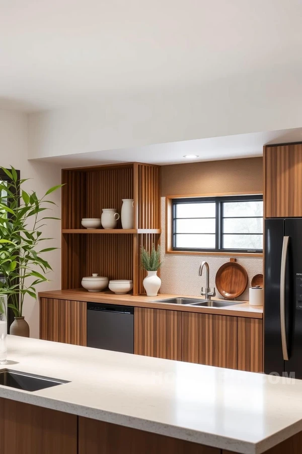 Neutral Tones in a Zen Kitchen Oasis