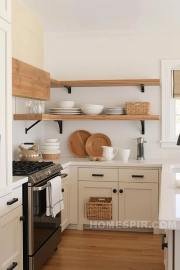 Neutral Tones in Rustic Cottage Kitchen