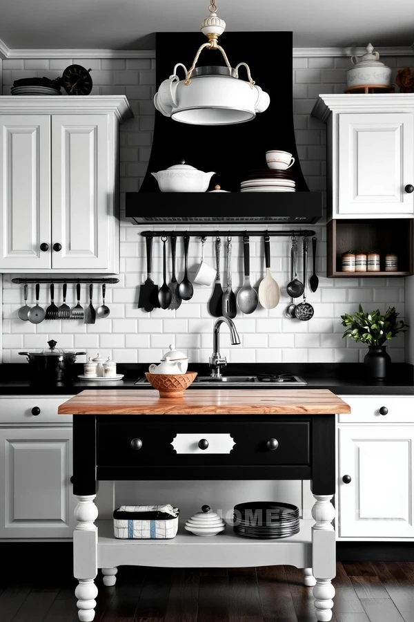 Nostalgic Monochrome Kitchen Style