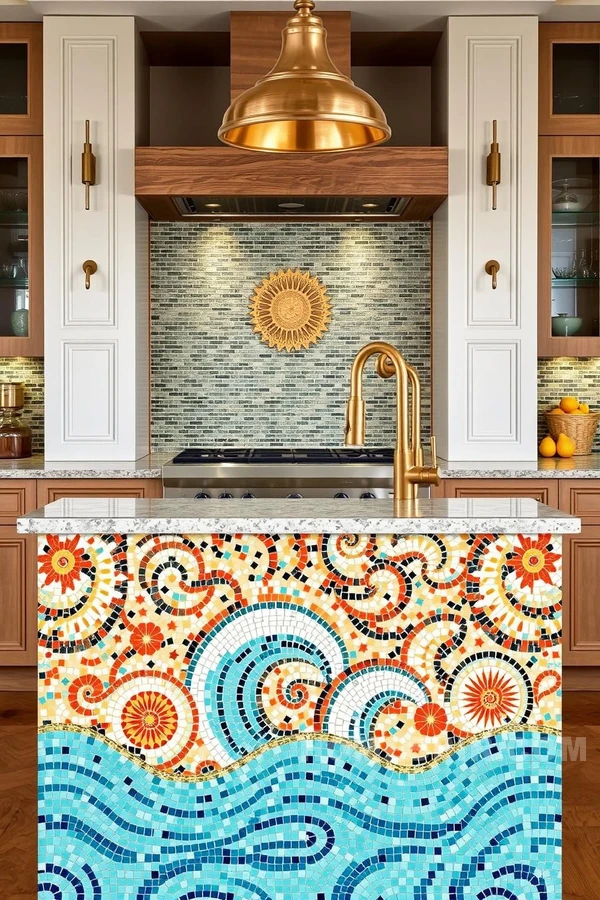 Ocean Waves Mosaic and Elegant Design