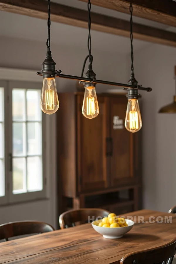 Old-World Industrial Rustic Lighting Design