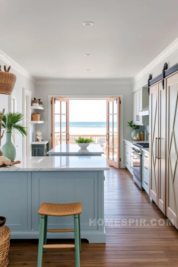 Open Coastal Tropical Kitchen Design