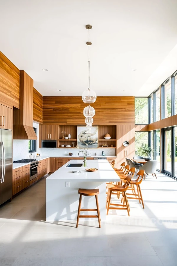 Open-Concept Kitchen Island Design