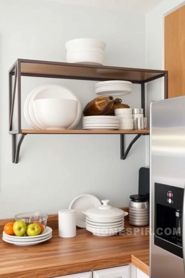 Open Shelving with Geometric Accents