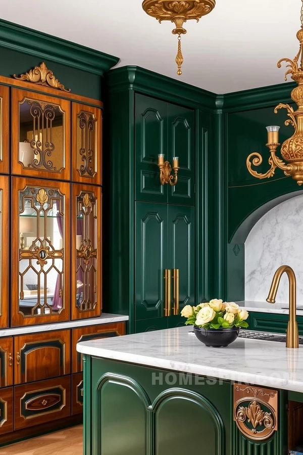 Opulent Gold and Emerald Parisian Elegance