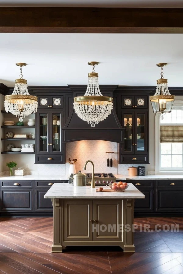 Opulent Lighting in Traditional Kitchen Design