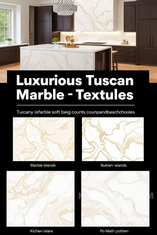 Opulent Tuscan Marble Kitchen Surfaces