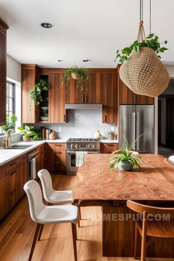 Organic Modern Kitchen with Natural Accents