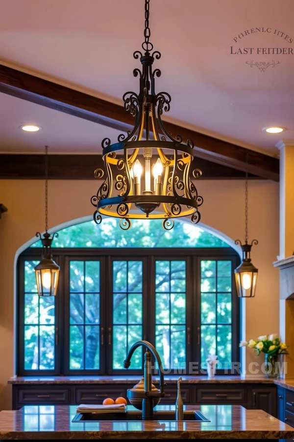 Ornate Wrought Iron Pendant Lights