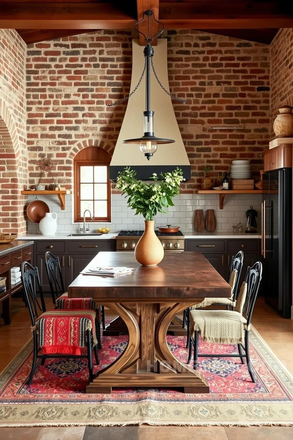 Oversized Dining Table for Mediterranean Feel