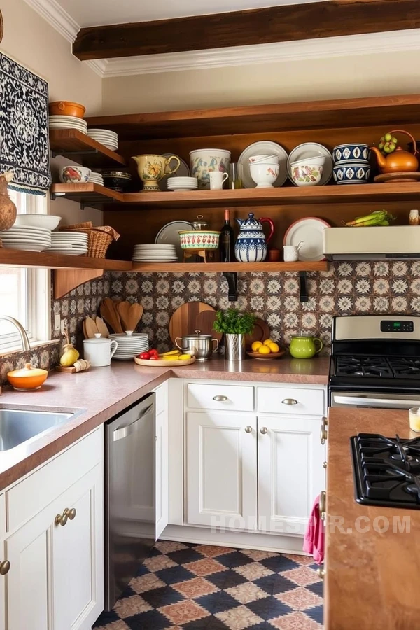 Parisian Kitchen with Bohemian Influence