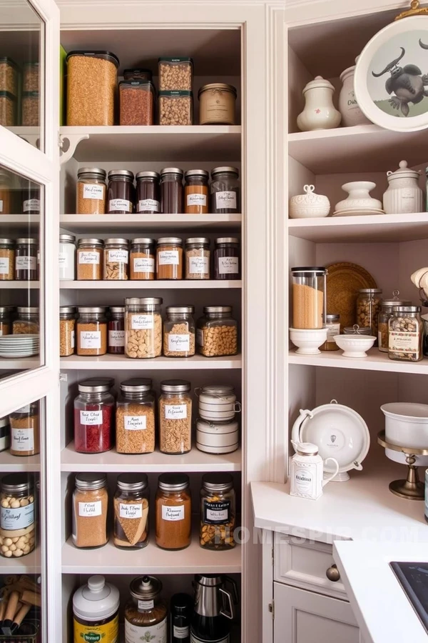 Parisian Market Style Open Shelves Pantry