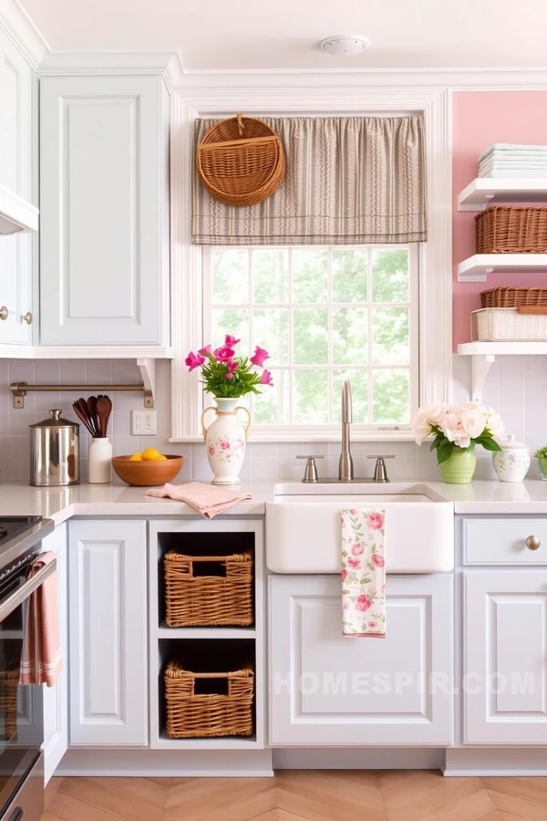 Pastel Themed Colonial Kitchen Charm