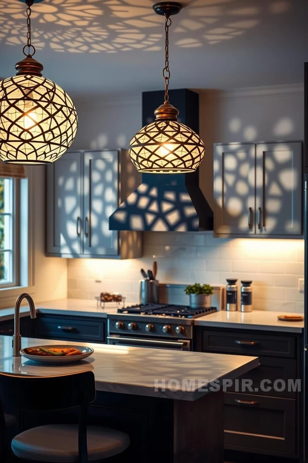 Pendant Lights with Geometric Design