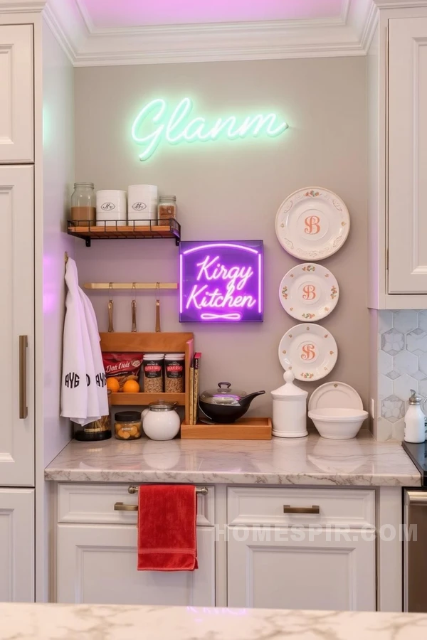 Personal Touches in Glam Chef's Nook