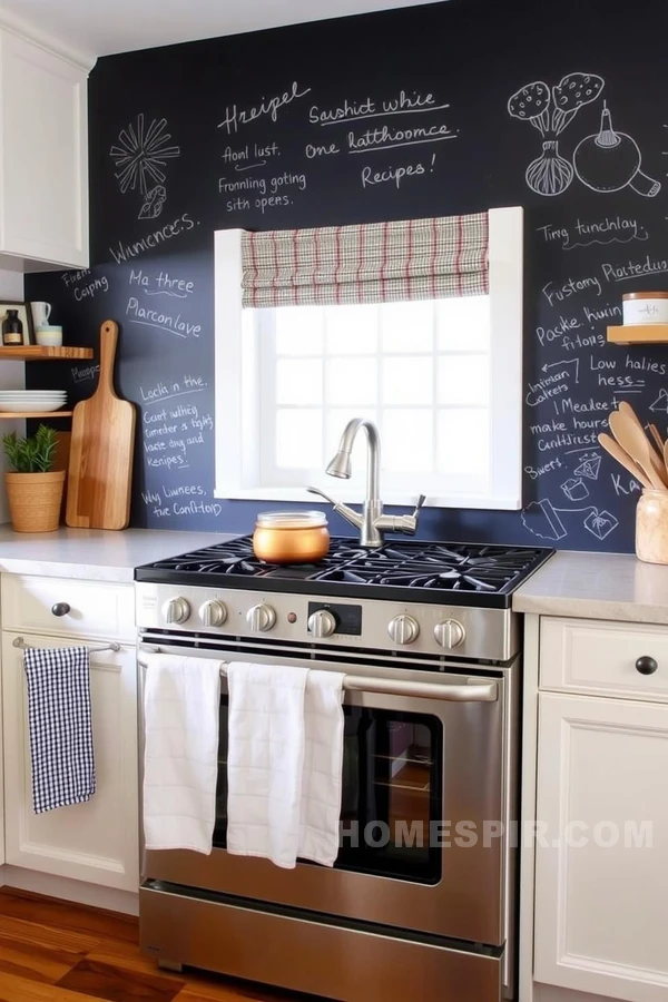 Personalized Cottage Kitchen with Chalkboard Art