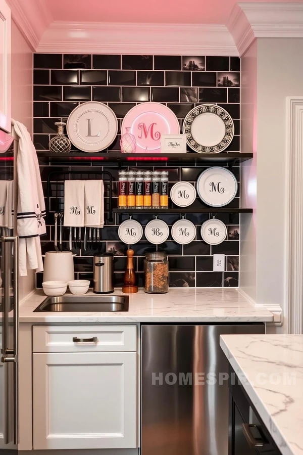 Personalized Glam Kitchen Accents