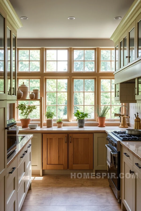 Pine Wood Shelves with Natural Decor