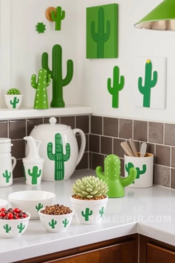 Playful Southwest Cactus Inspired Kitchen