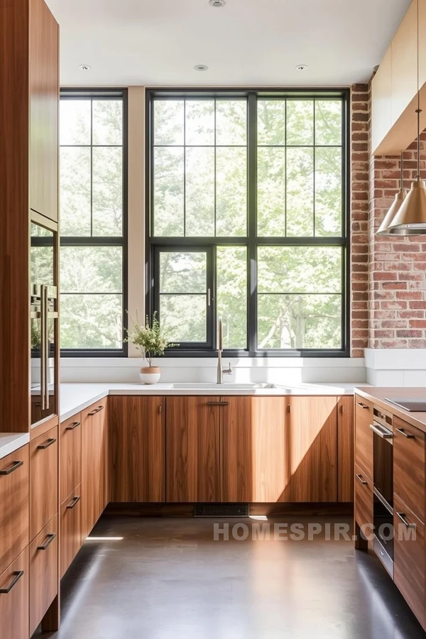 Polished Concrete and Smooth Cabinetry Harmony