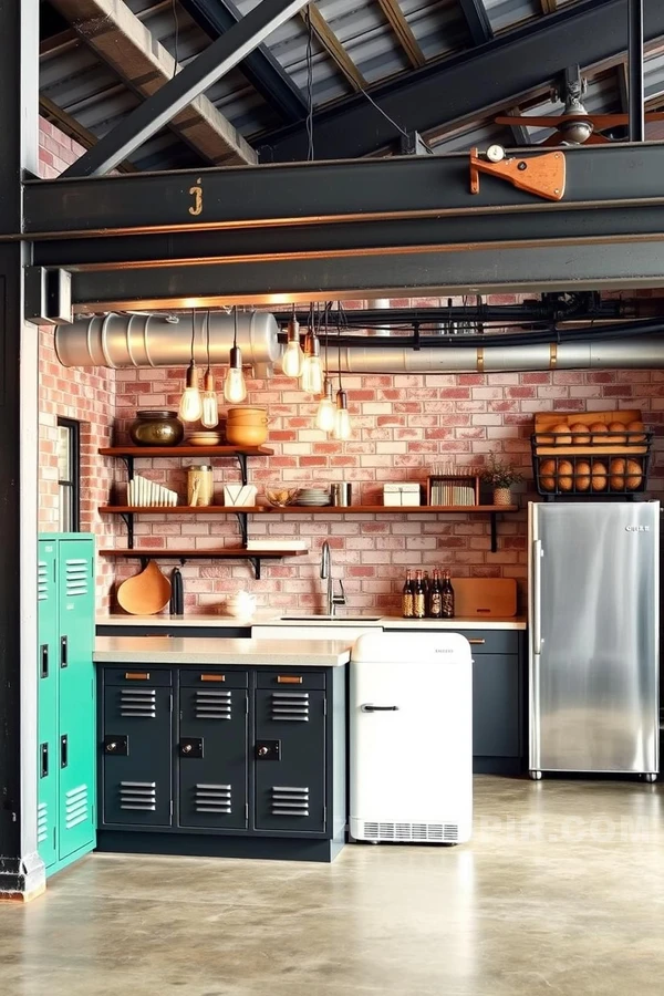 Polished Concrete Floors in Eclectic Kitchen