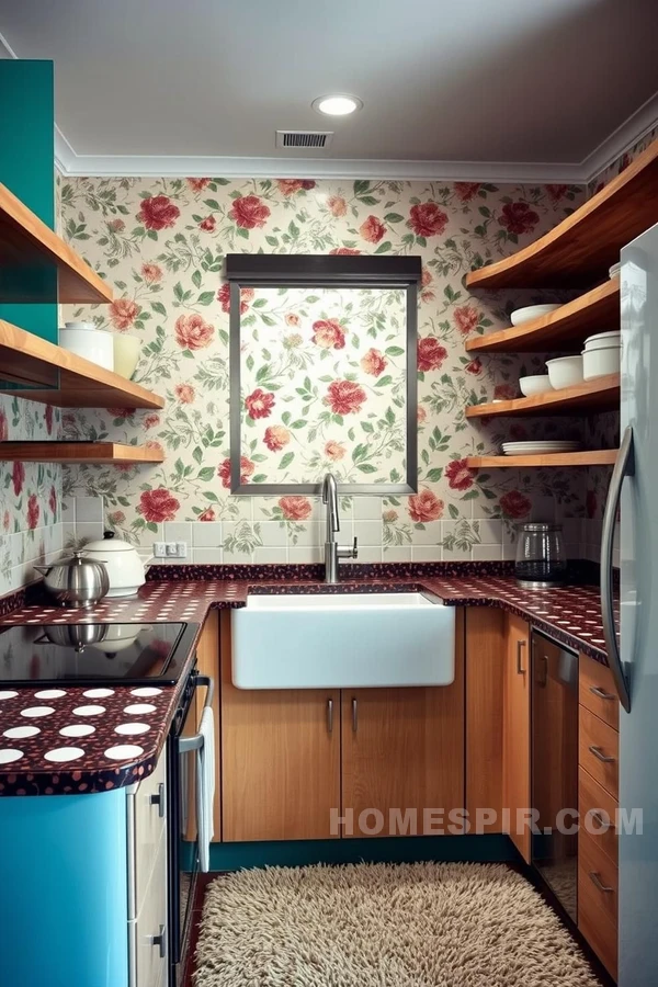 Polka Dots and Wood Retro Kitchen Style