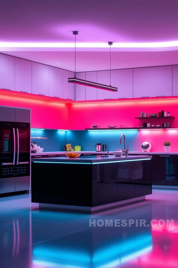 Programmable Lighting in Vibrant Smart Kitchen