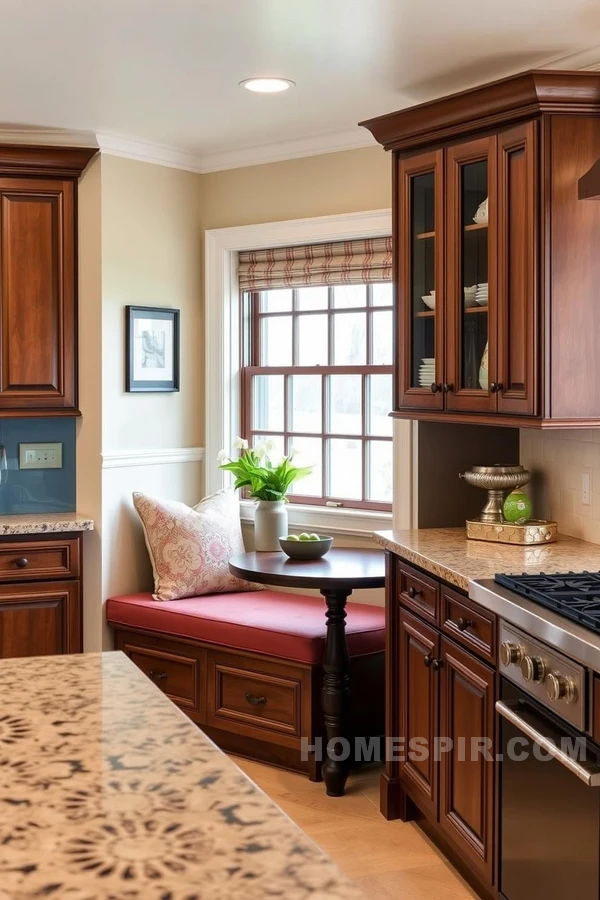 Quaint Breakfast Area in Traditional Kitchen