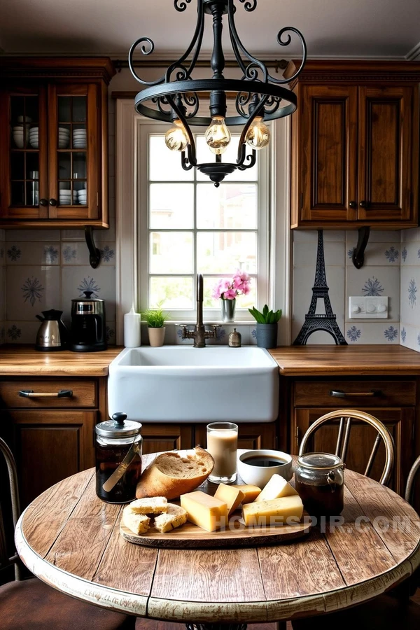 Quaint Parisian Bistro Kitchen Charm