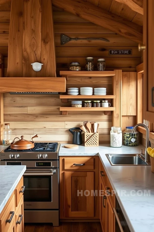 Quartz Countertops In Rustic-Modern Kitchen