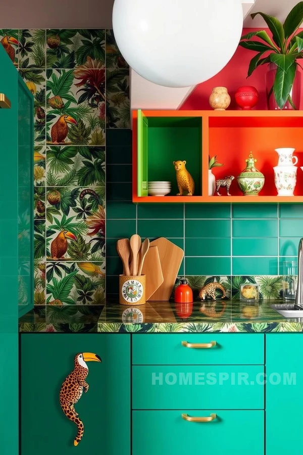 Rainforest Hues Kitchen Design