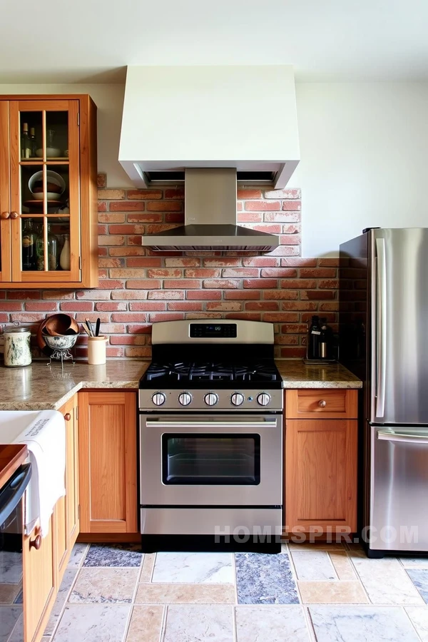 Reclaimed Brick in Modern Kitchen