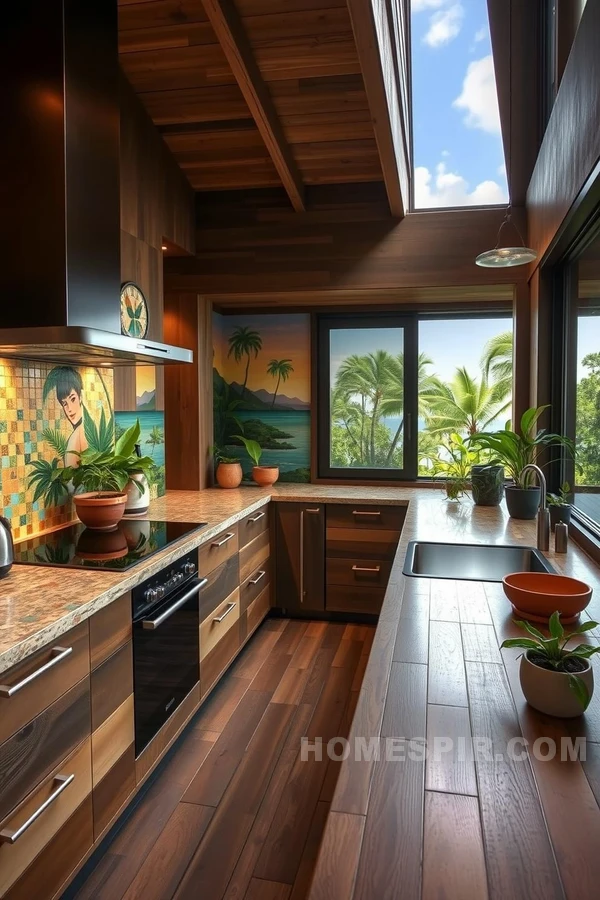 Reclaimed Wood Tropical Kitchen Harmony