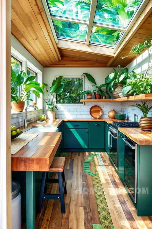 Recycled Materials Tropical Kitchen