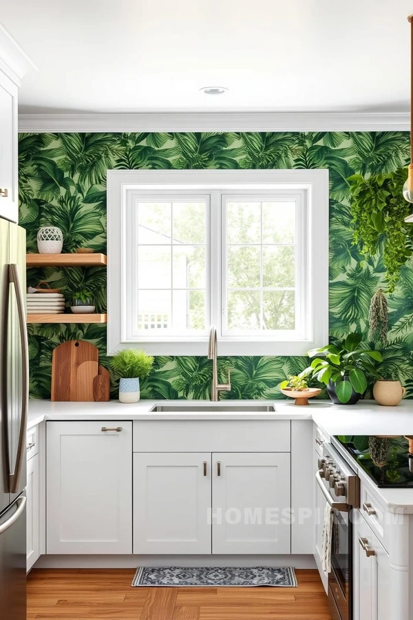 Refreshing Tropical Kitchen with Natural Accents