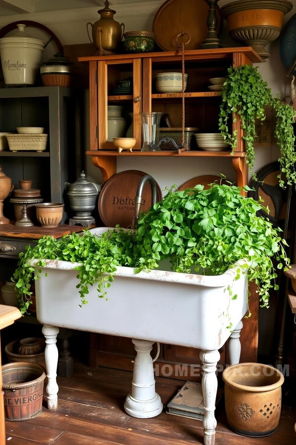 Repurposed Antiques Enhance Cottage Kitchen Style