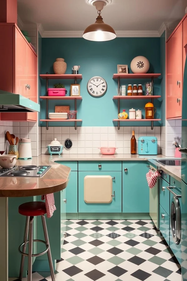 Retro Flair in Modern Chic Kitchen