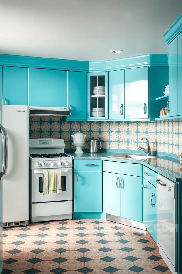 Retro Kitchen with White Appliances