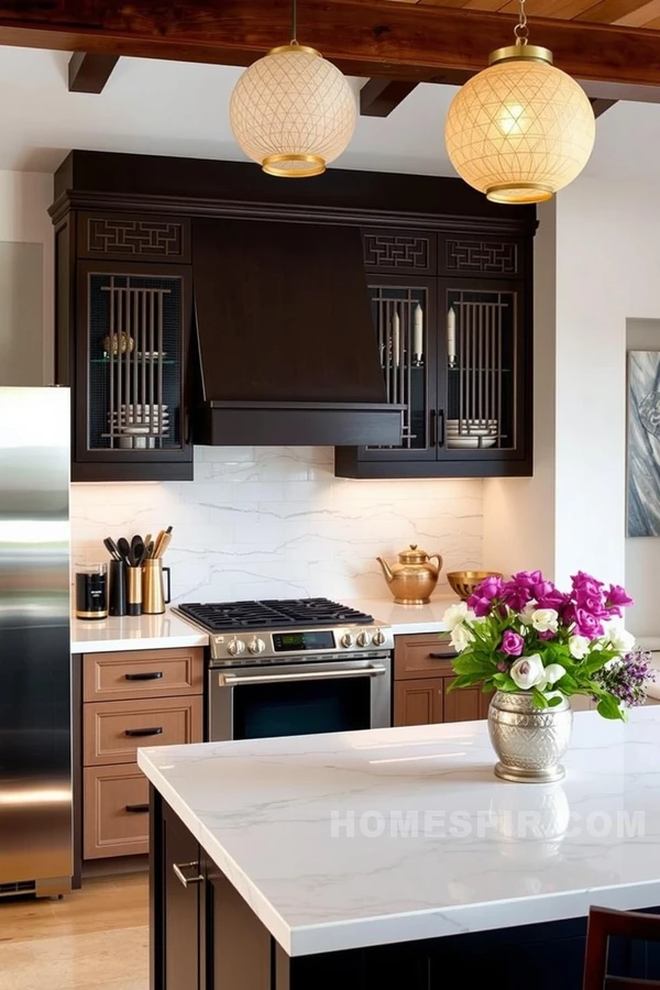 Rice Paper Pendants and Marble Counters