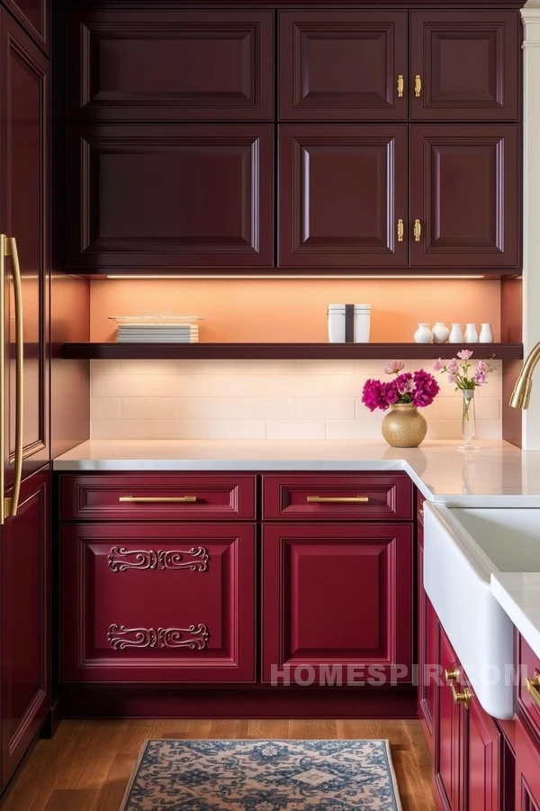 Rich Color Cabinetry in Glamorous Kitchens