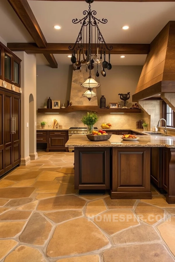 Rough Hewn Stone Floors in Tuscan Style