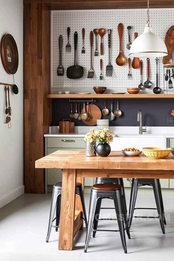 Rustic and Industrial Blend in a Chic Kitchen