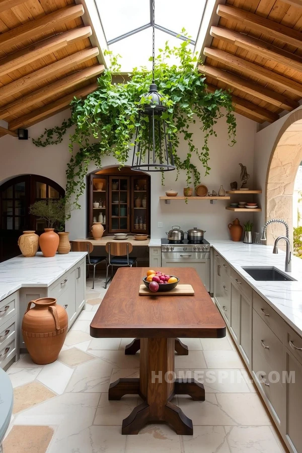 Rustic Charm in Al Fresco Mediterranean Kitchen