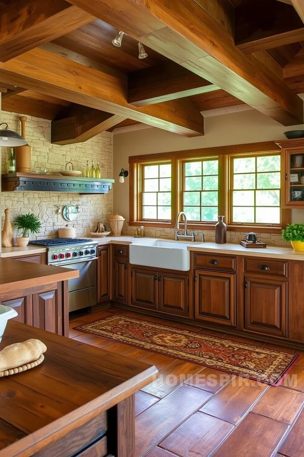 Rustic Design in a Cozy Traditional Kitchen