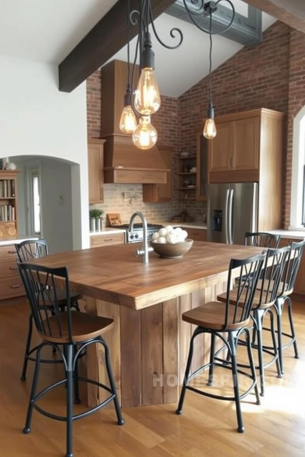 Rustic Kitchen Elegance with Barnwood and Iron