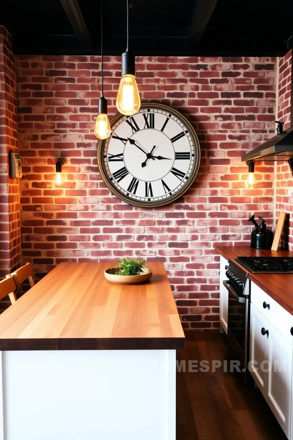 Rustic Kitchen with Edison Charm