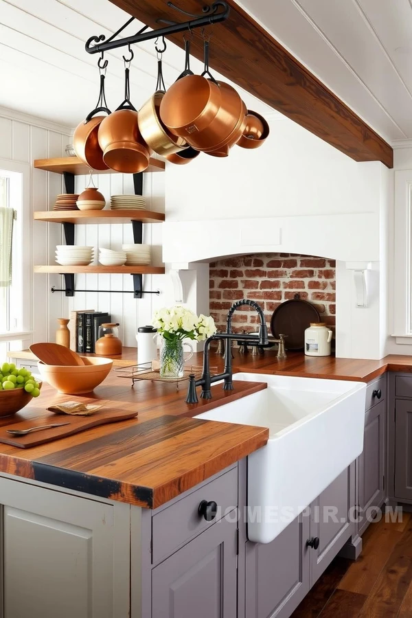 Rustic Kitchen with Reclaimed Wood and Beadboard Walls