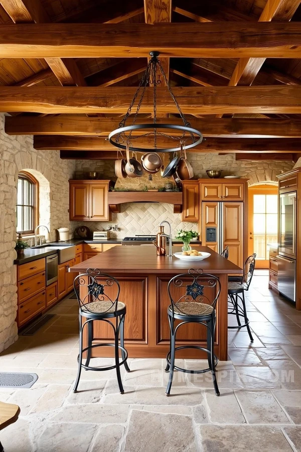 Rustic Kitchen Wooden Beams Beauty